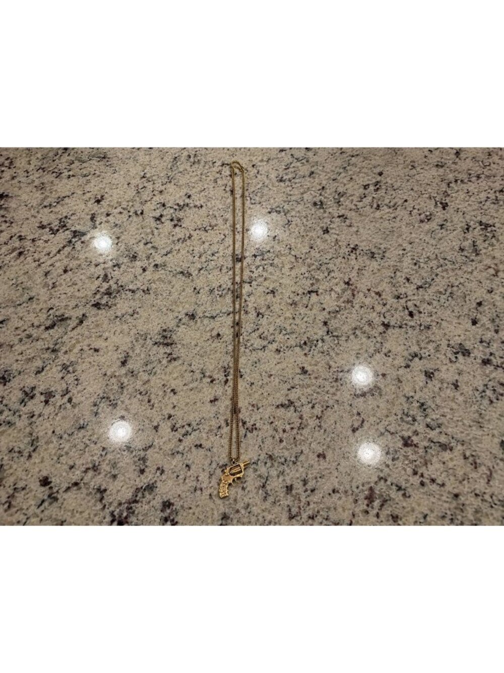 Vintage Gold Tone Revolver Necklace
